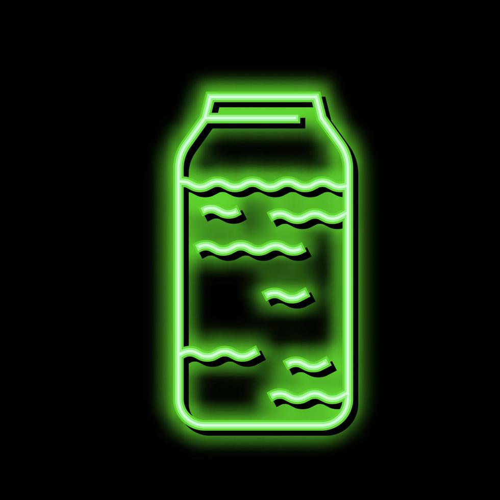 biest fles neon gloed icoon illustratie vector
