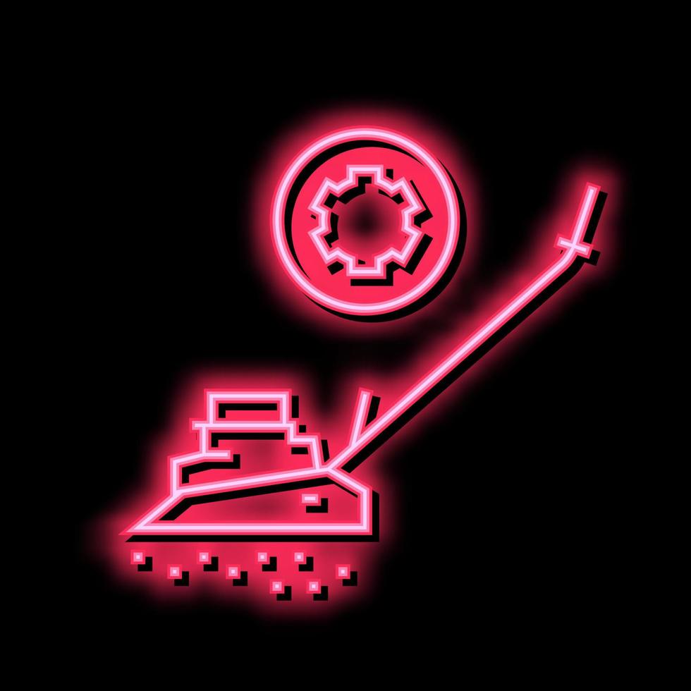 schoonmaak uitrusting neon gloed icoon illustratie vector