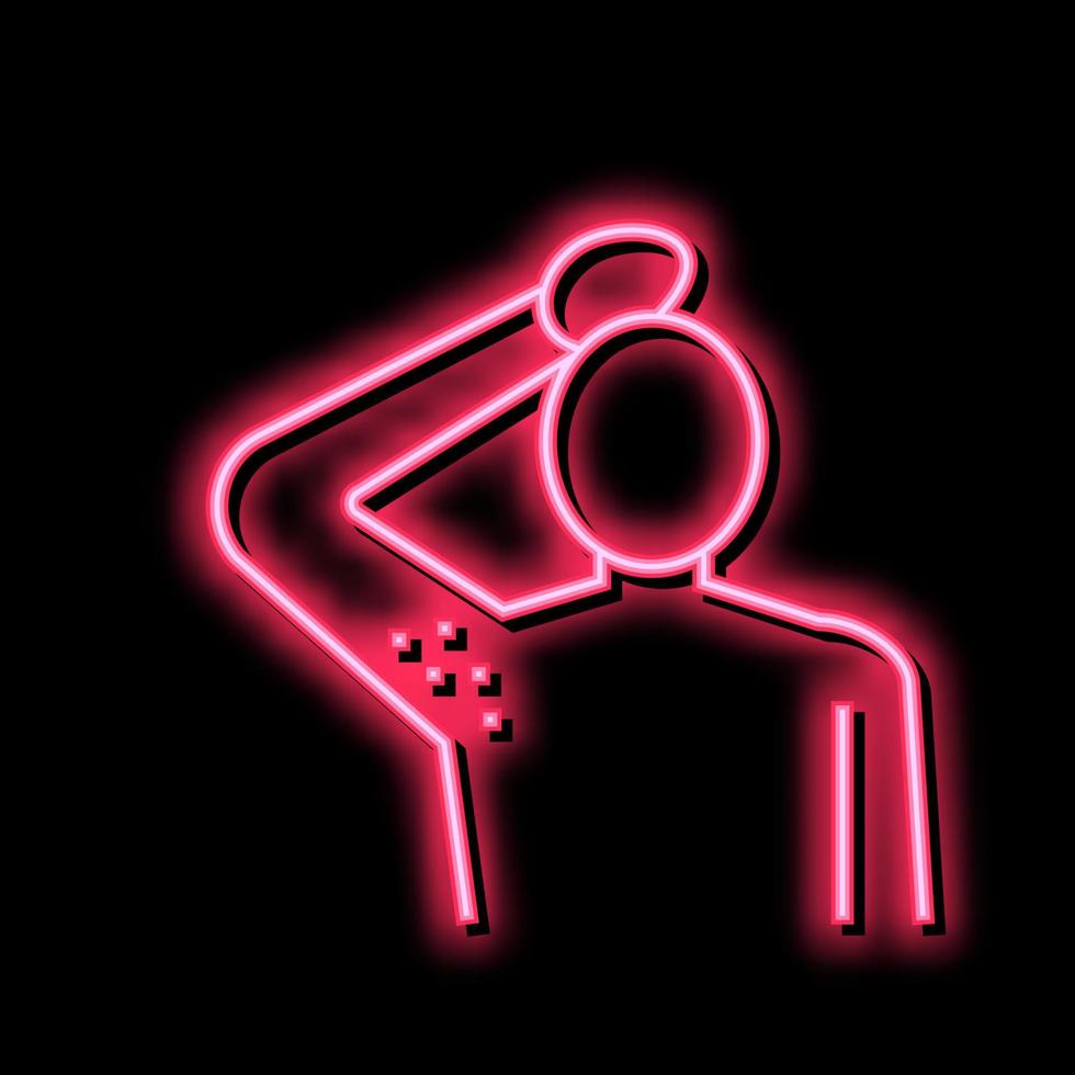 oksel haar- laser verwijdering neon gloed icoon illustratie vector