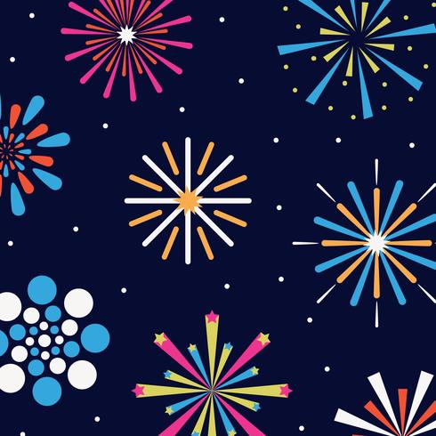 Verschillende soorten vuurwerk vector