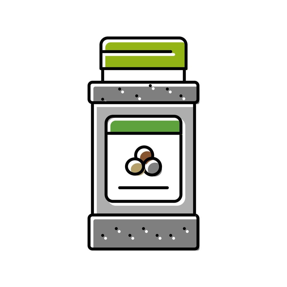 peper in pot kleur icoon vector illustratie