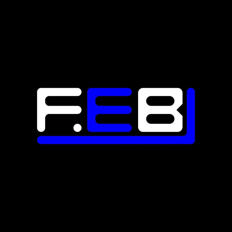 feb brief logo creatief ontwerp met vector grafisch, feb gemakkelijk en modern logo.