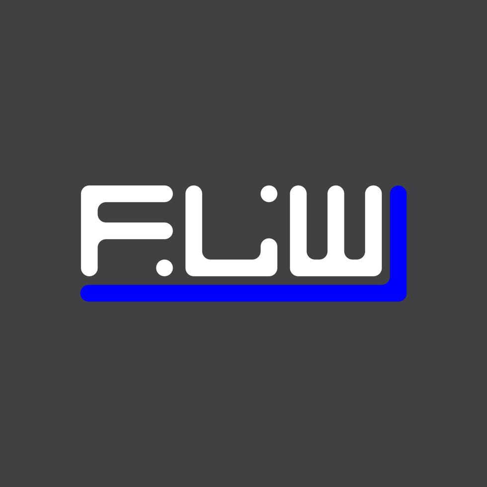 flw brief logo creatief ontwerp met vector grafisch, flw gemakkelijk en modern logo.