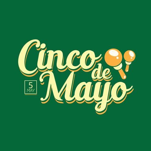 Hand belettering van Cinco de Mayo vector