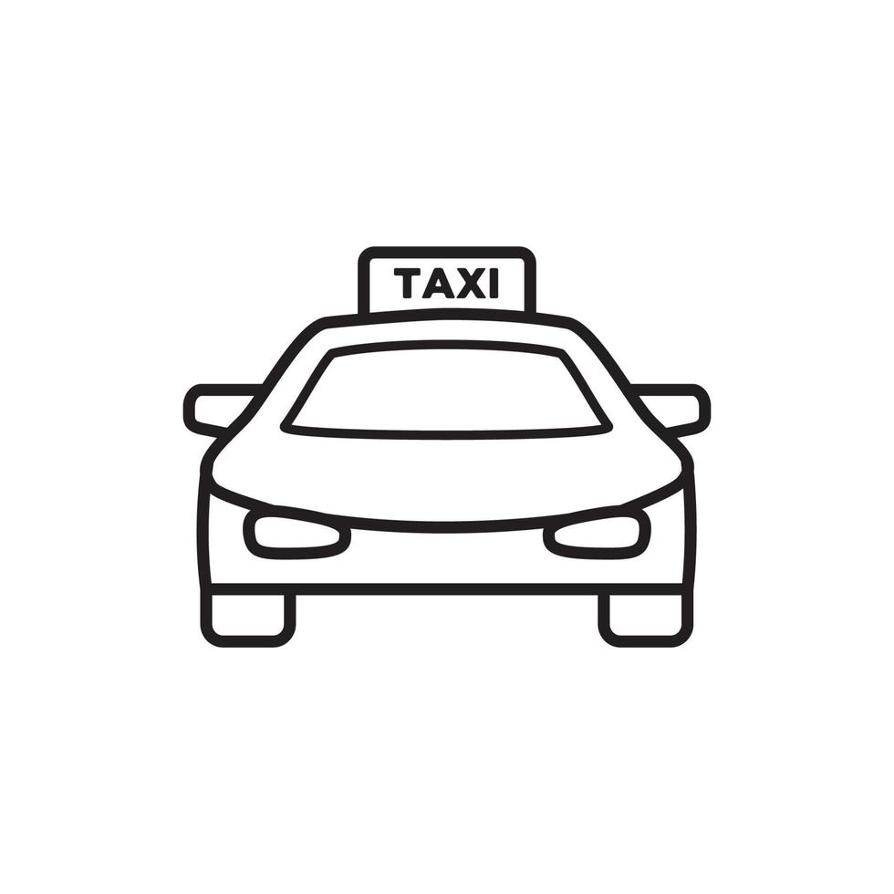 taxi icoon vector logo sjabloon