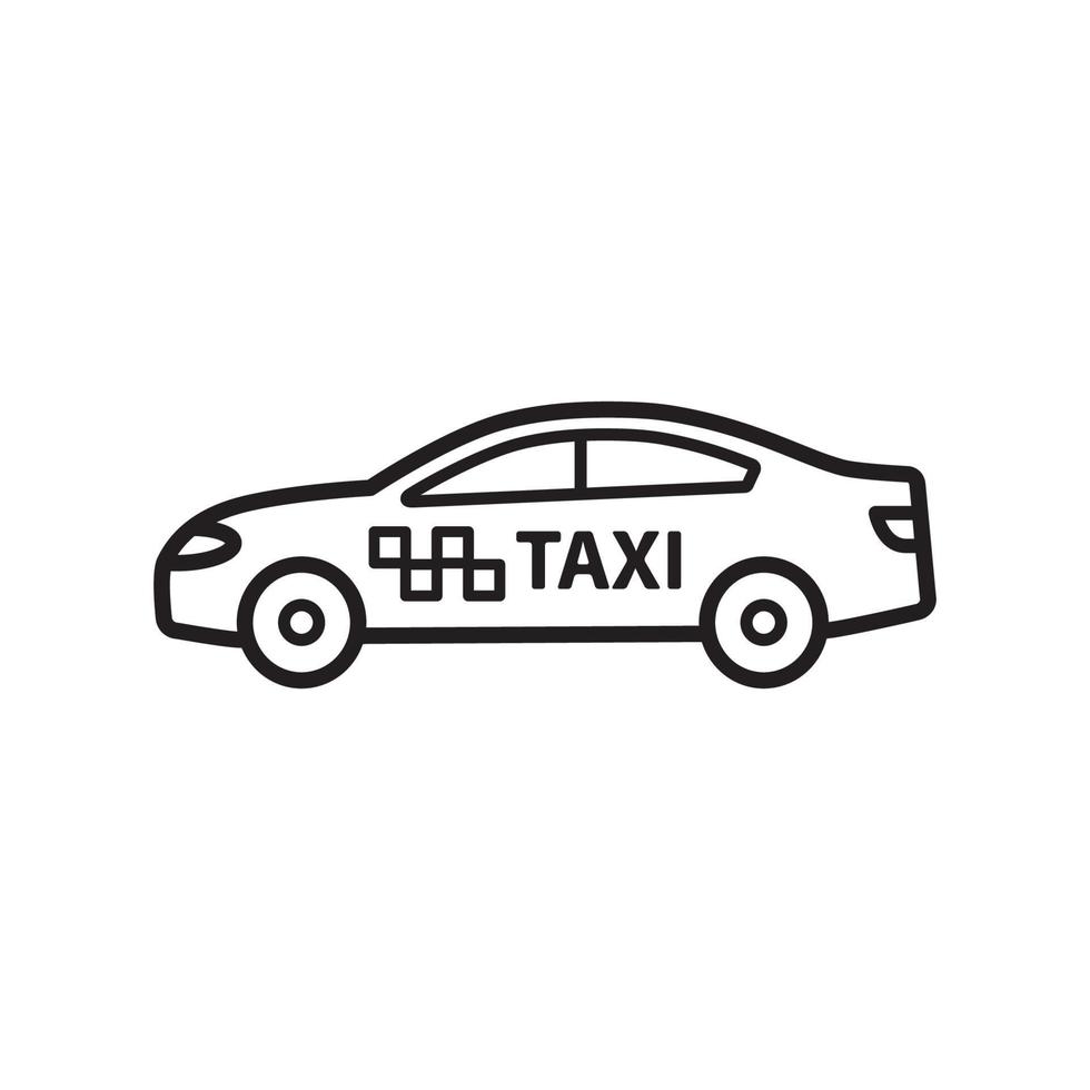 taxi icoon vector logo sjabloon