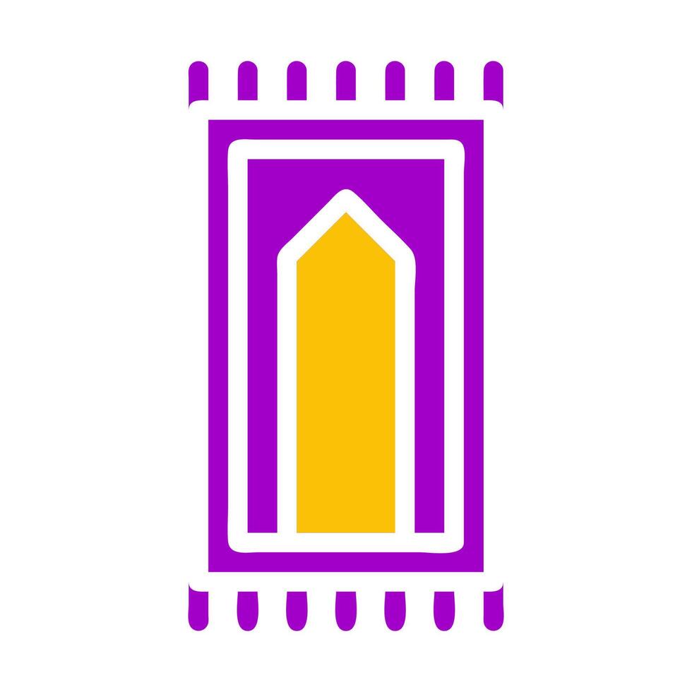 tapijt icoon solide Purper geel stijl Ramadan illustratie vector element en symbool perfect.