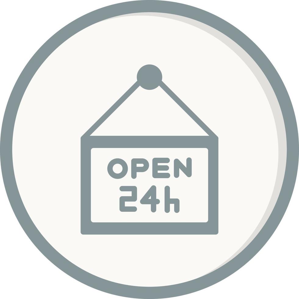 Open winkel 24 uren vector icoon