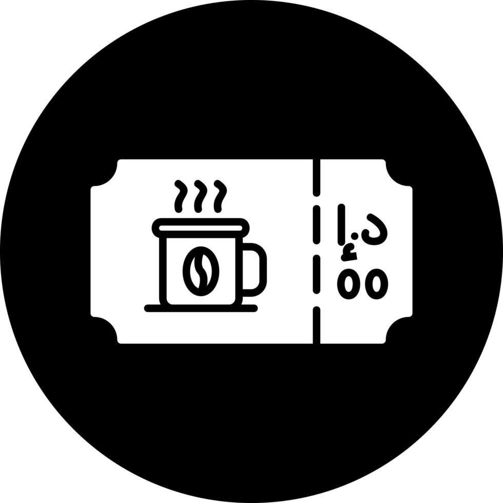 koffie ticket vector icoon