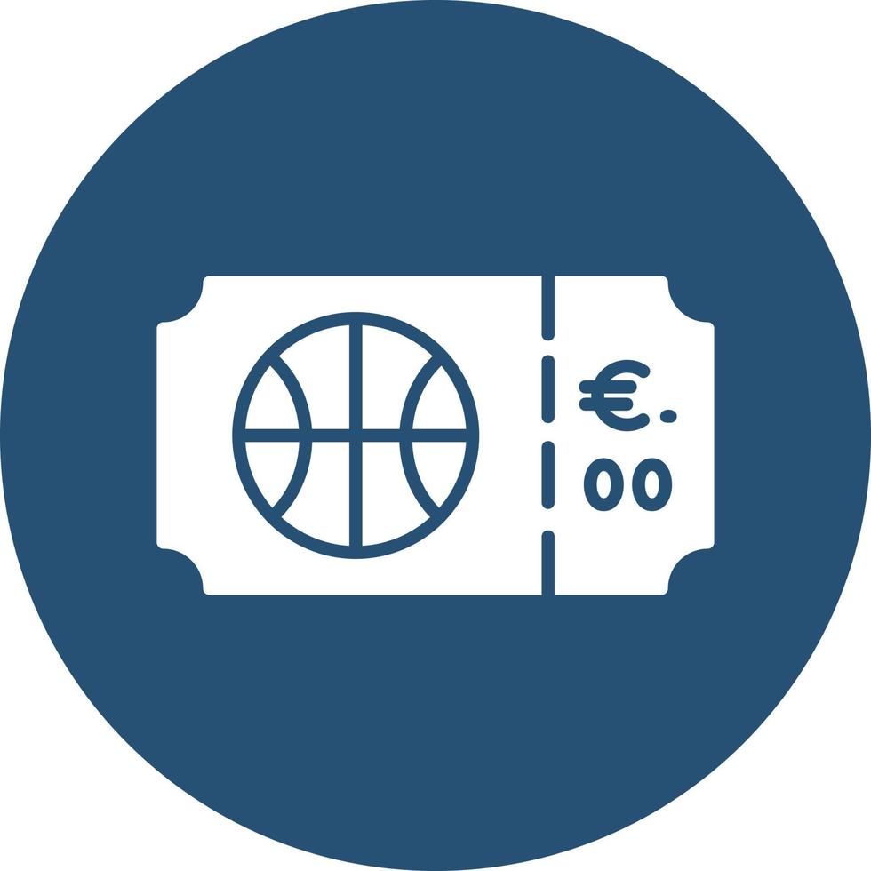 basketbal ticket vector icoon