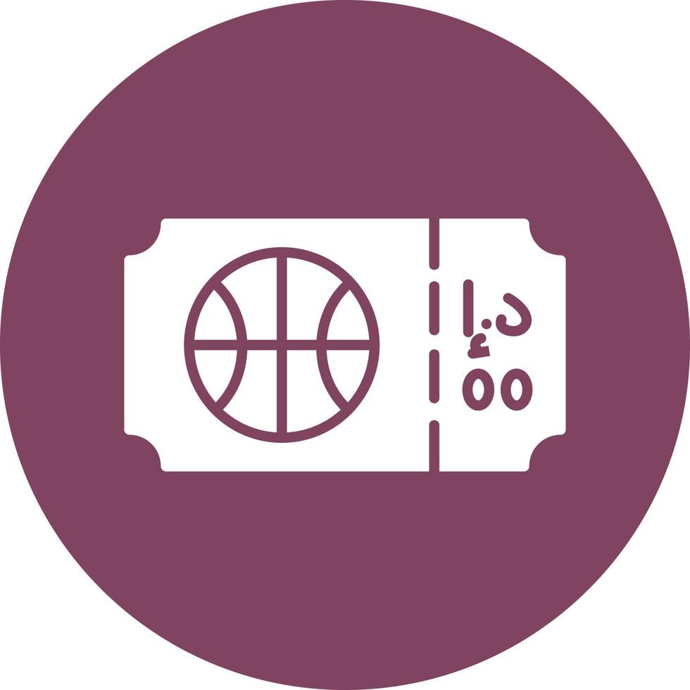 basketbal ticket vector icoon