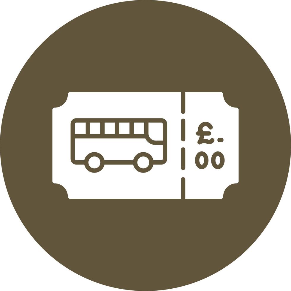 bus ticket vector icoon