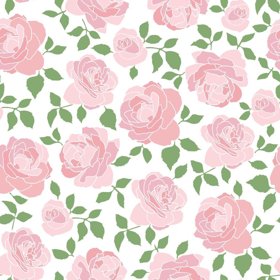 roze rozen naadloos patroon vector