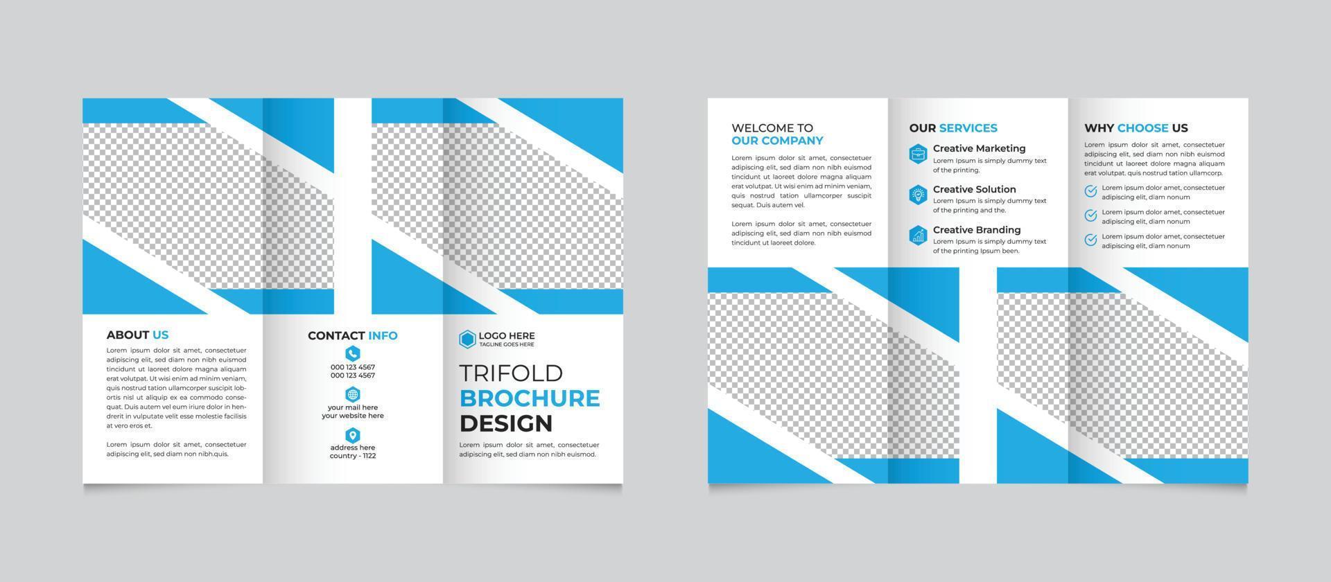 zakelijke modern bedrijf drievoud brochure sjabloon vrij vector