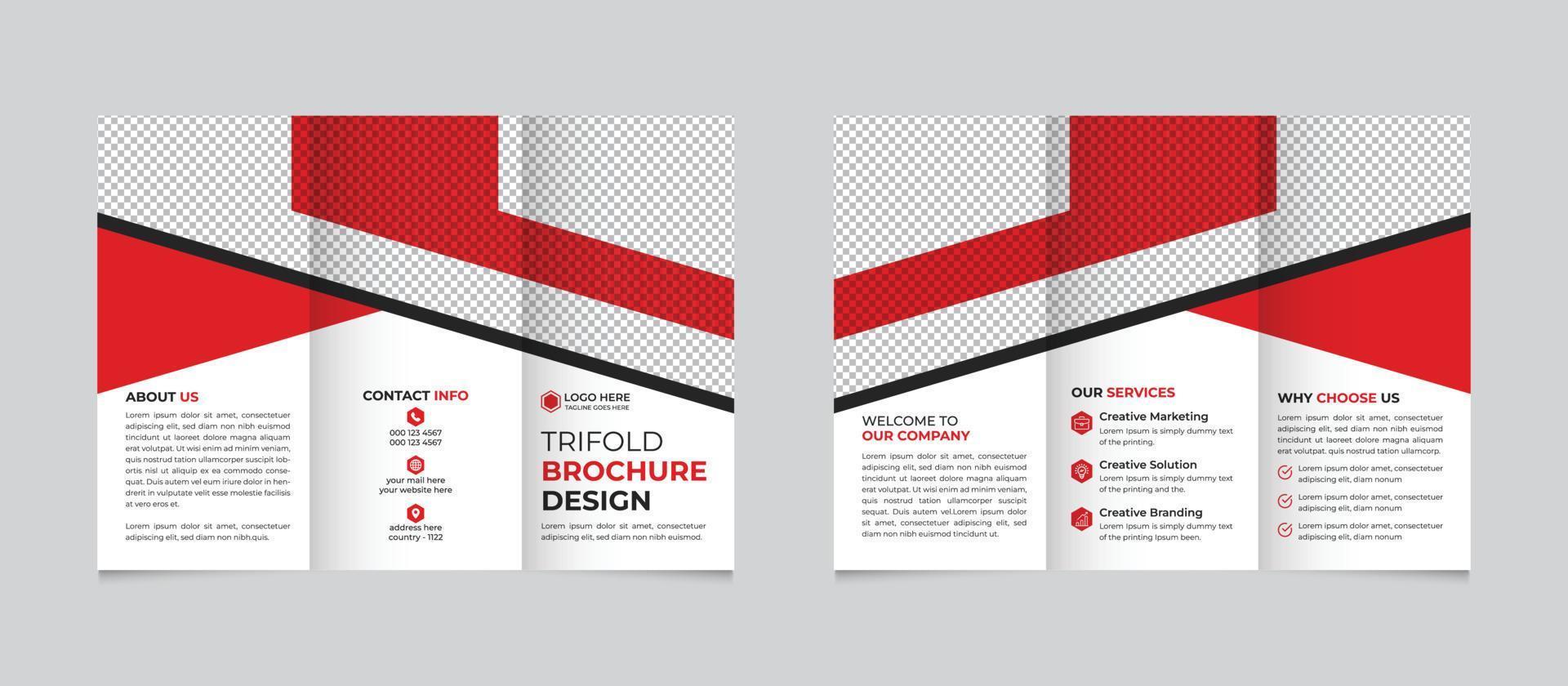 creatief modern bedrijf drievoud brochure sjabloon ontwerp vrij vector