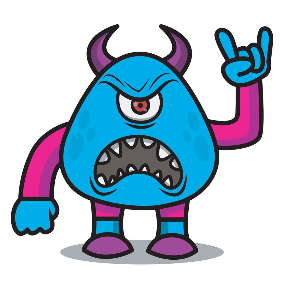 schattig tekenfilm monsters illustratie. vlak vector