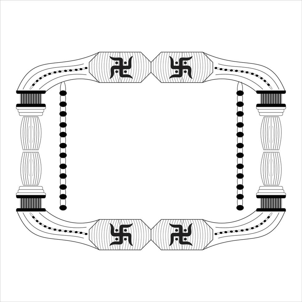 Hindoe bruiloft stadium mandap illustraties en vectoren