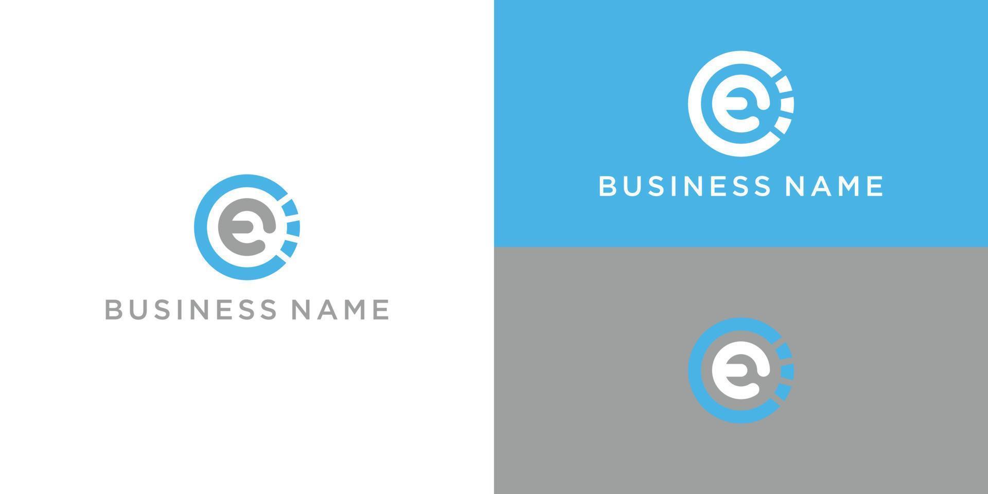 letter e logo pictogram ontwerpsjabloon elementen vector
