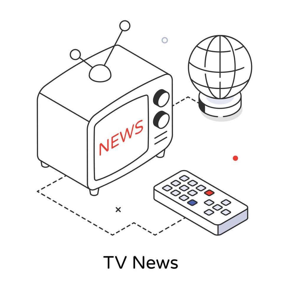 modieus TV nieuws vector