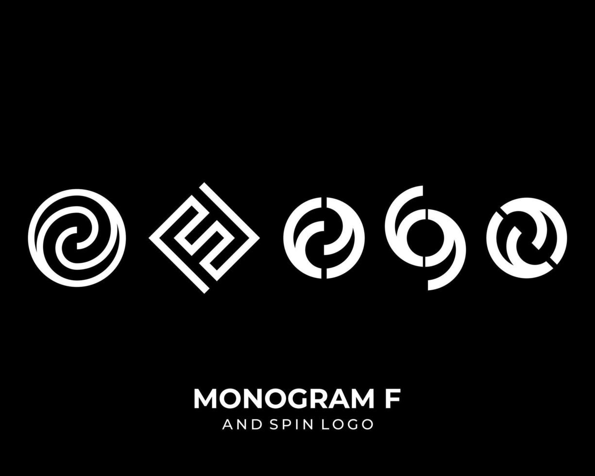 brief f monogram meetkundig cirkel logo ontwerp. vector