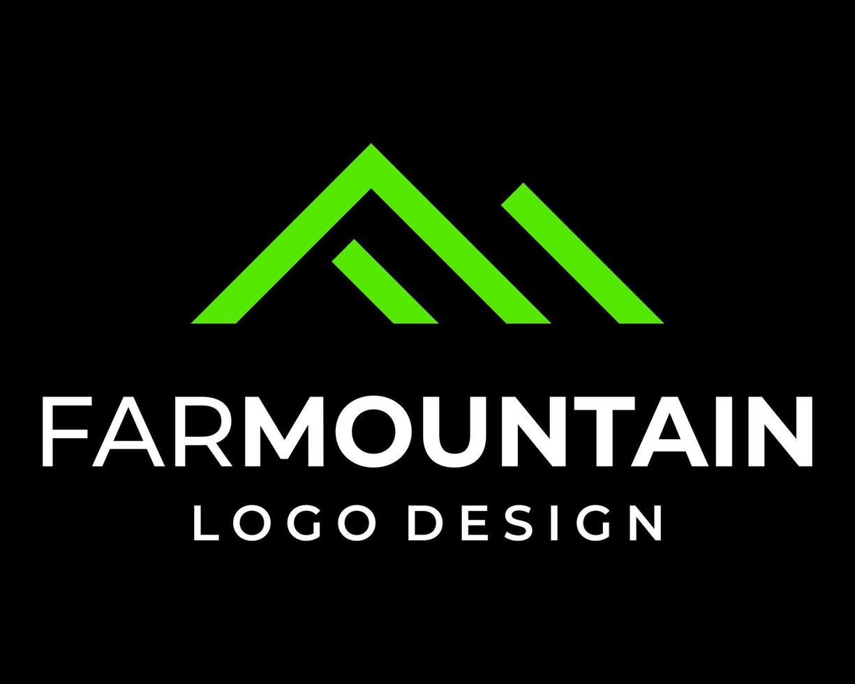 brief f m monogram berg avontuur logo ontwerp. vector