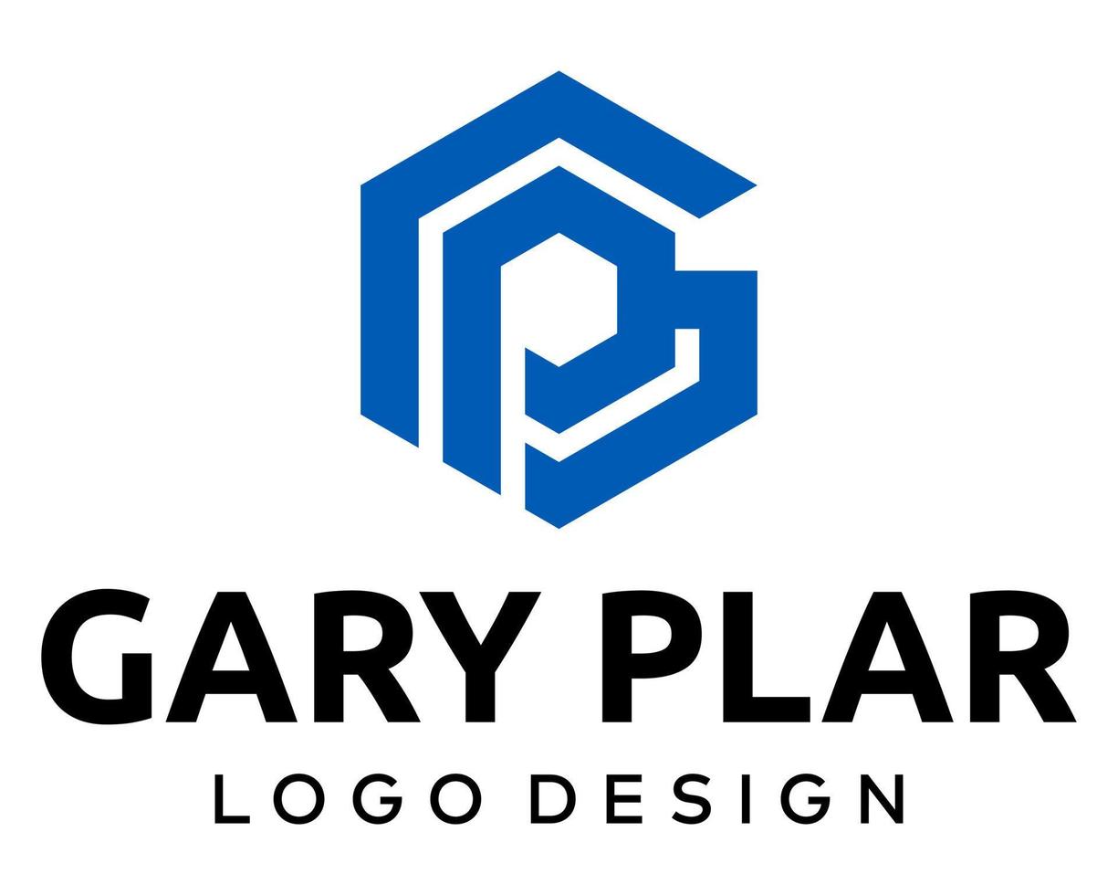 gp brief monogram industrie bedrijf logo ontwerp. vector