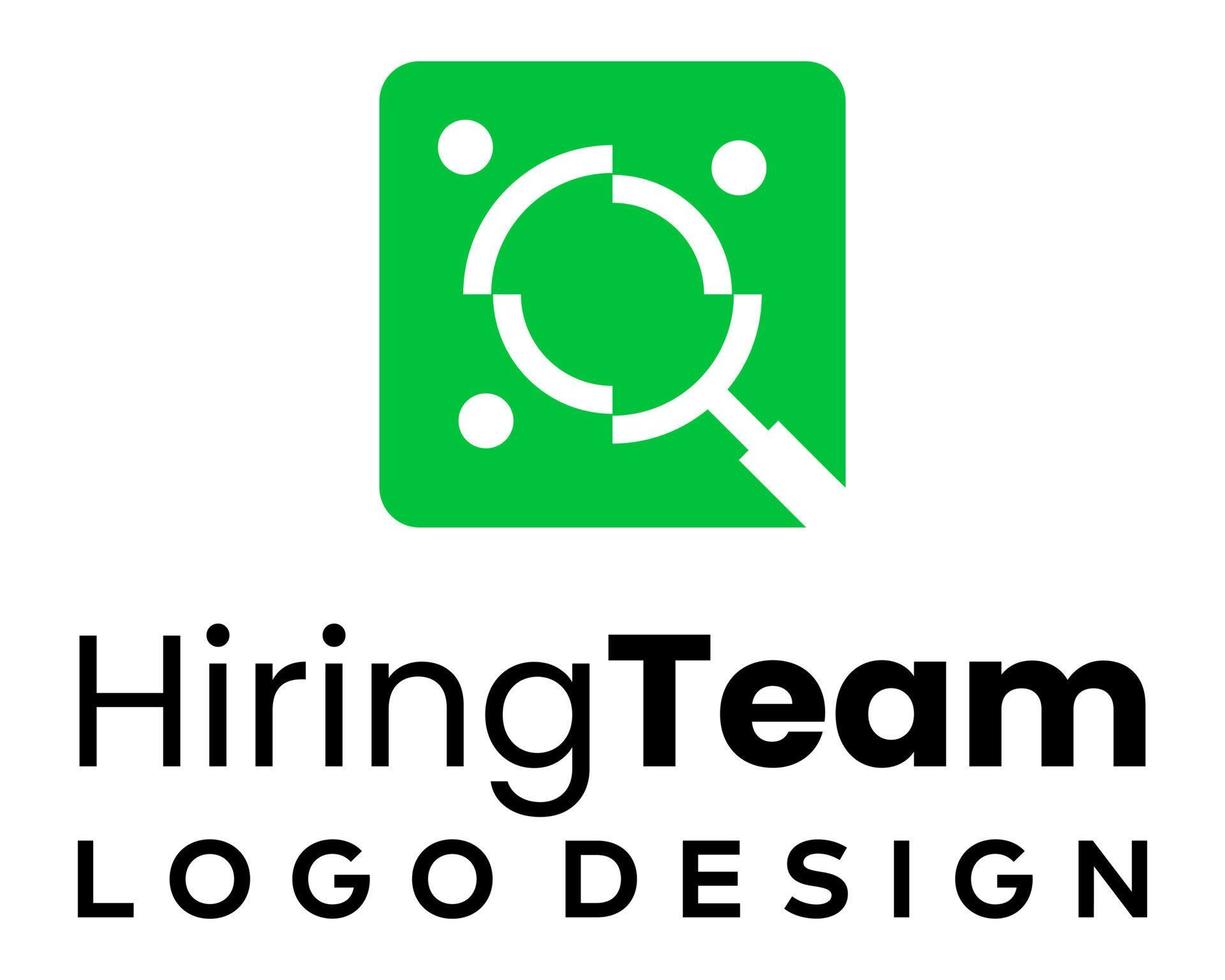 logo arbeider zoeken voor menselijk hulpbron bedrijf. vector