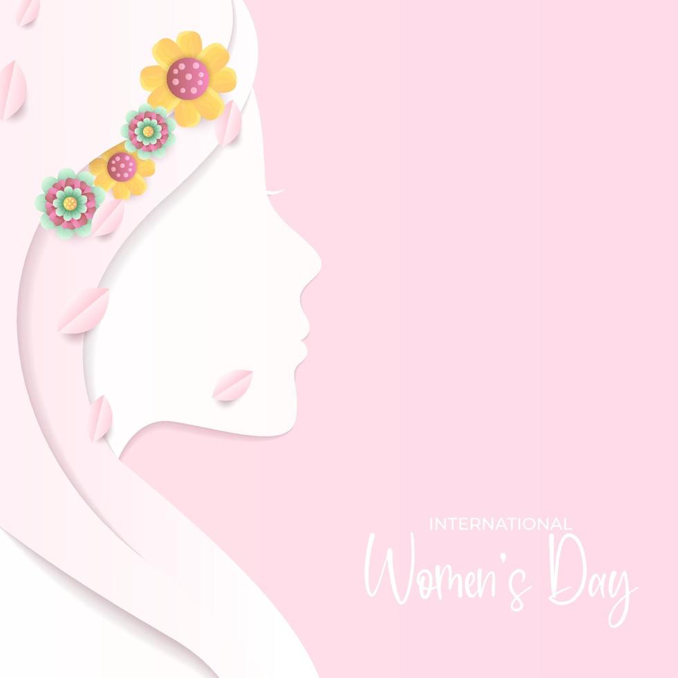 internationale vrouwendag banner ontwerp vector