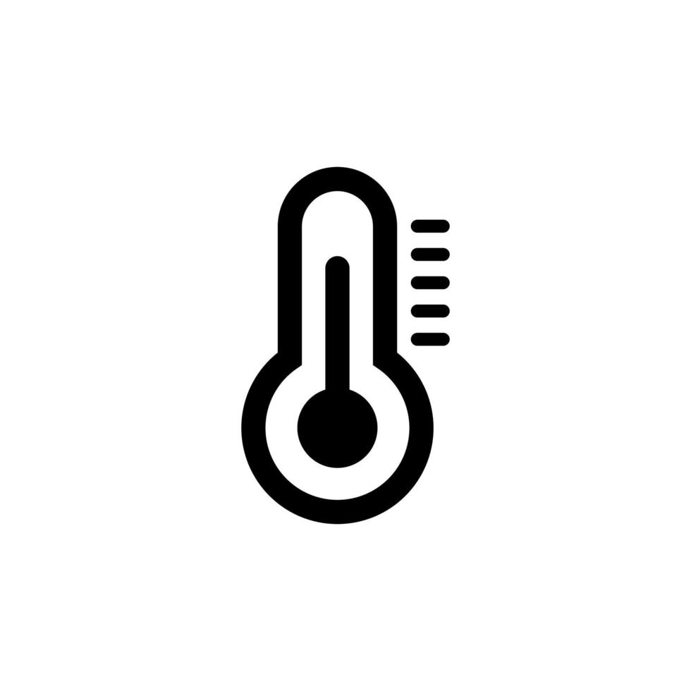 thermometer met schaal icoon. indicator voor meten temperatuur in kamer en Aan straat met controle van verschillen in virale vector ziekten