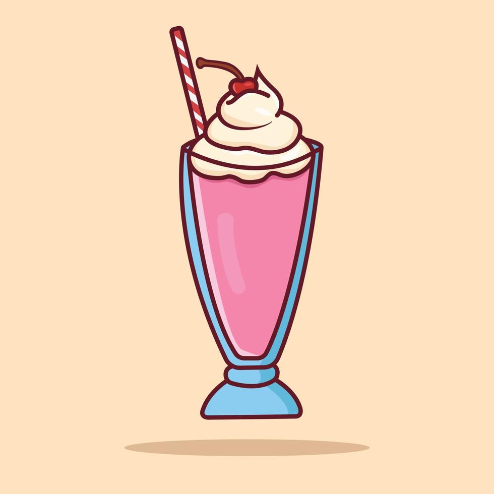 vrij vector icoon milkshake tekenfilm illustratie