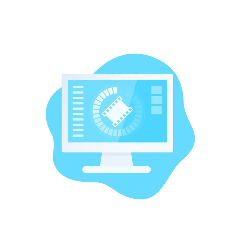 videobewerkingssoftware vector icon.eps