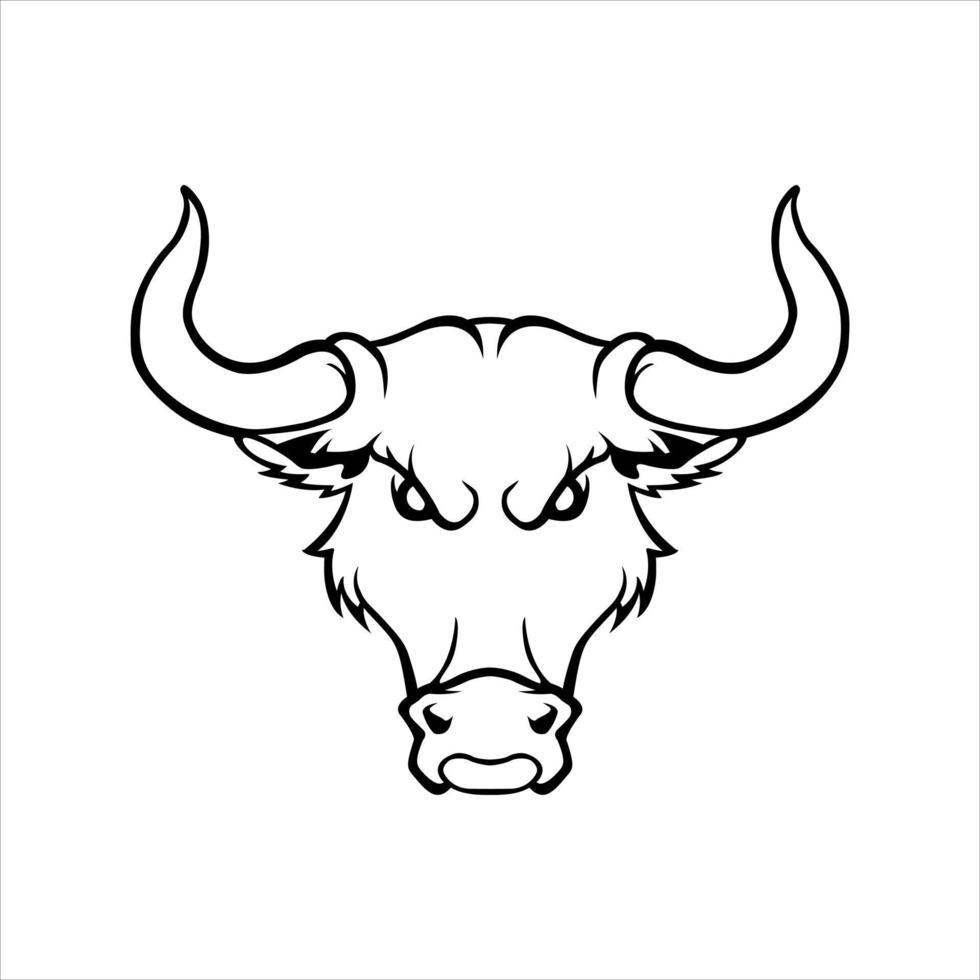 stier hoofd symbool illustratie ontwerp vector