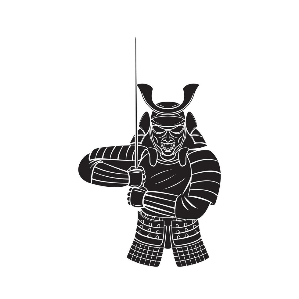 samurai krijger reeks verzameling tatoeëren illustratie vector