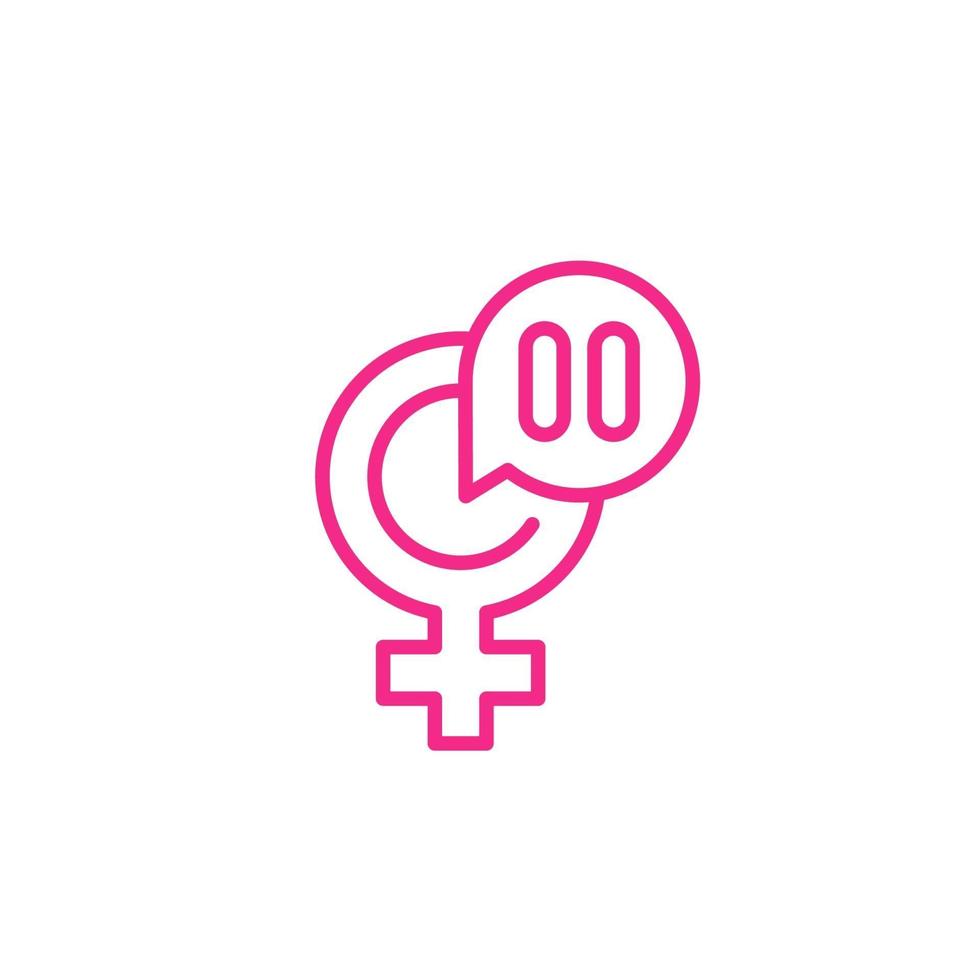 menopauze pictogram, lijn vector art.eps