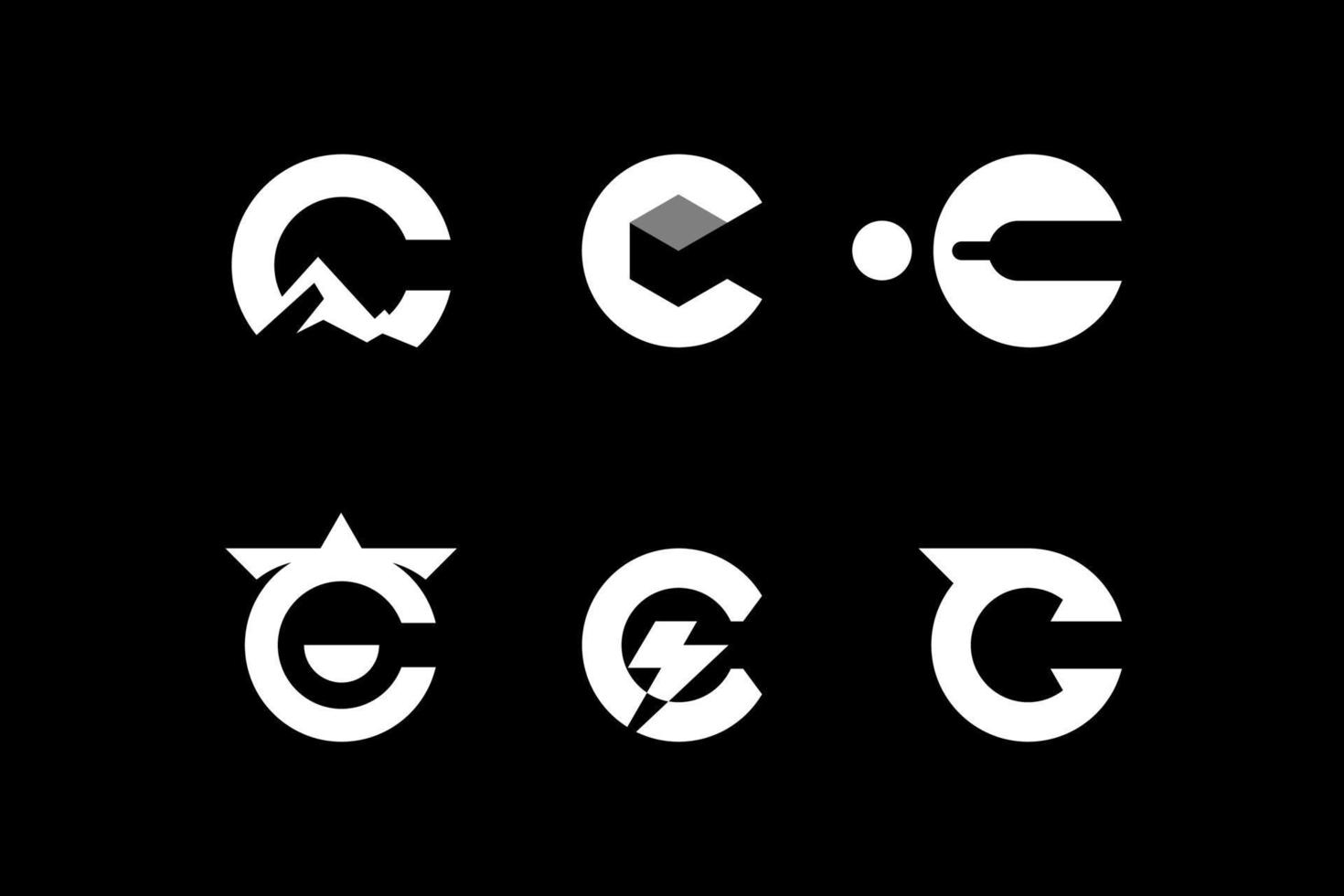 brief c eerste logo icoon ontwerp sjabloon. elegant, modern, luxe, abstract, eenvoudig, technologie vector