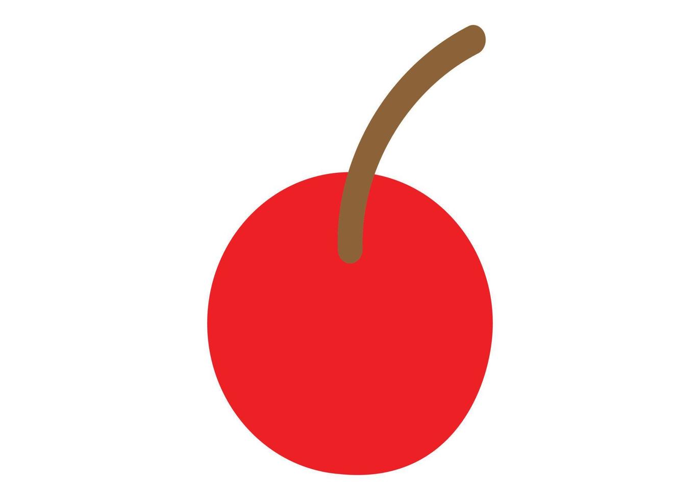kers fruit icoon clip art illustratie vector ontwerp