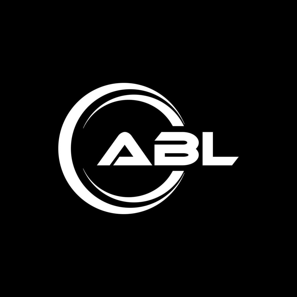 abl brief logo ontwerp in illustratie. vector logo, schoonschrift ontwerpen voor logo, poster, uitnodiging, enz.