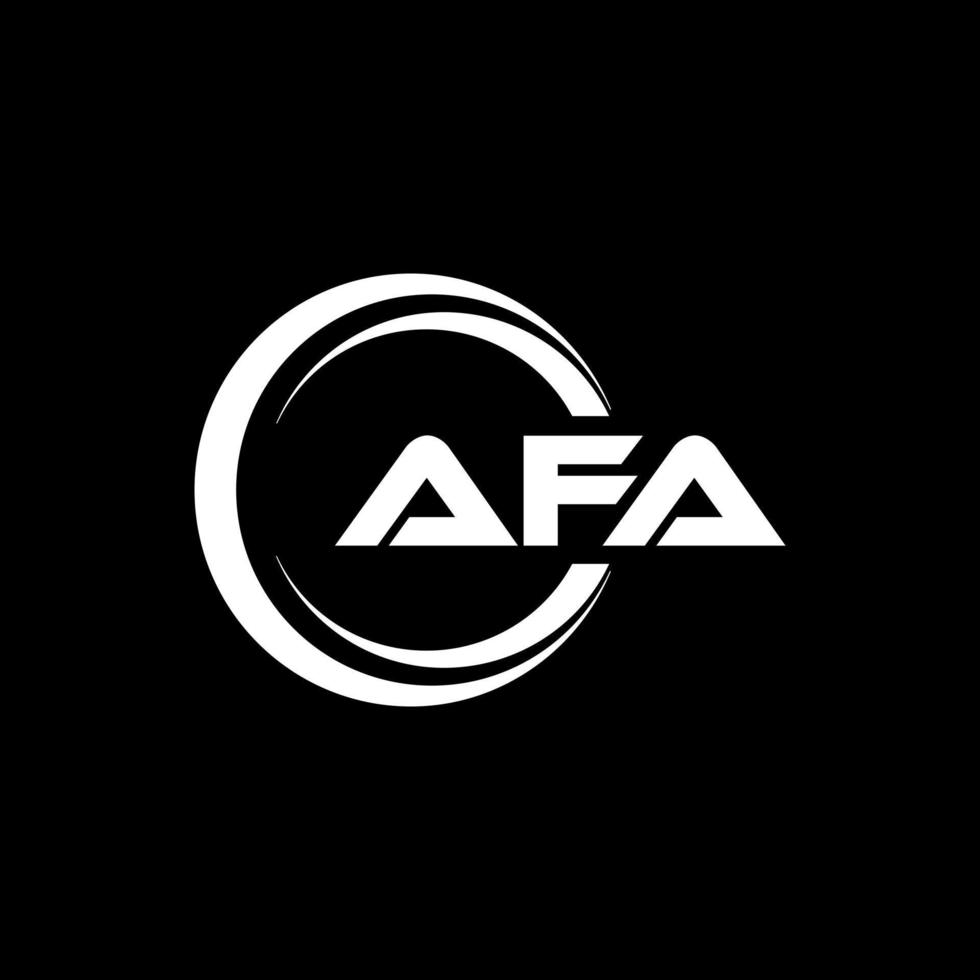 afa brief logo ontwerp in illustratie. vector logo, schoonschrift ontwerpen voor logo, poster, uitnodiging, enz.