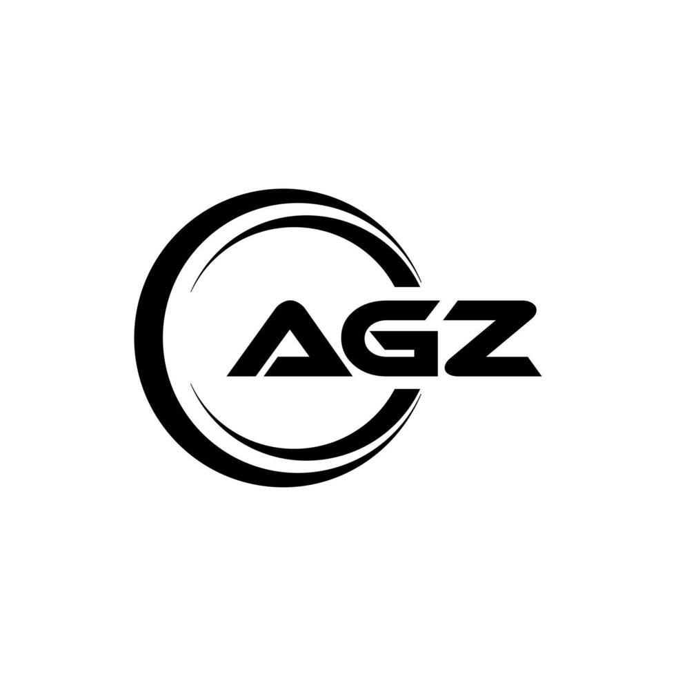 agz brief logo ontwerp in illustratie. vector logo, schoonschrift ontwerpen voor logo, poster, uitnodiging, enz.