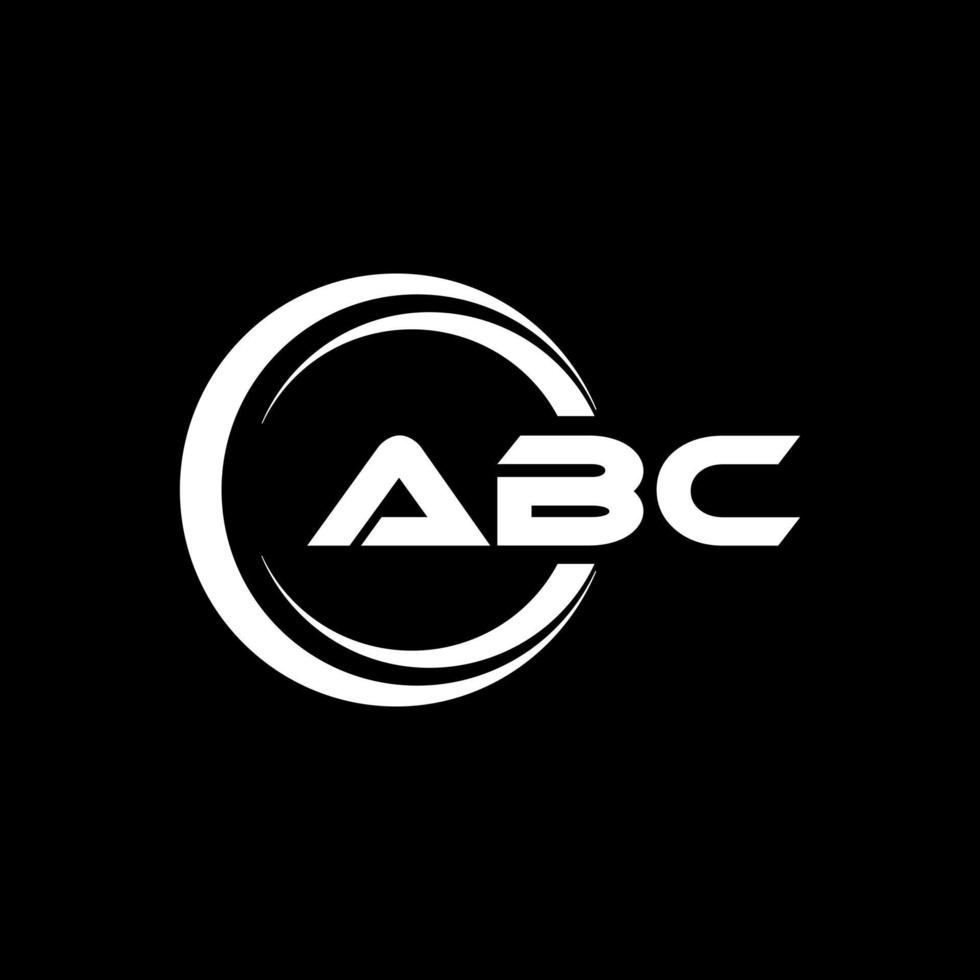 abc brief logo ontwerp in illustratie. vector logo, schoonschrift ontwerpen voor logo, poster, uitnodiging, enz.