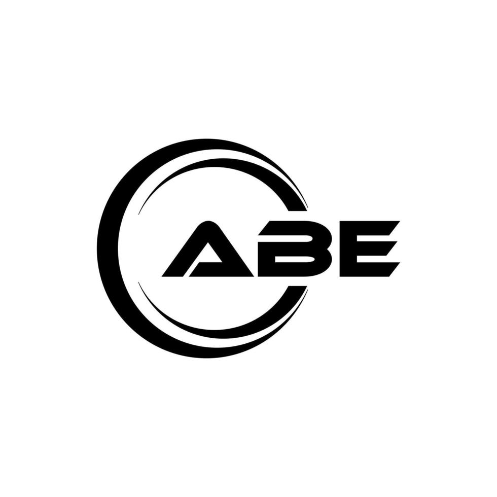 abe brief logo ontwerp in illustratie. vector logo, schoonschrift ontwerpen voor logo, poster, uitnodiging, enz.