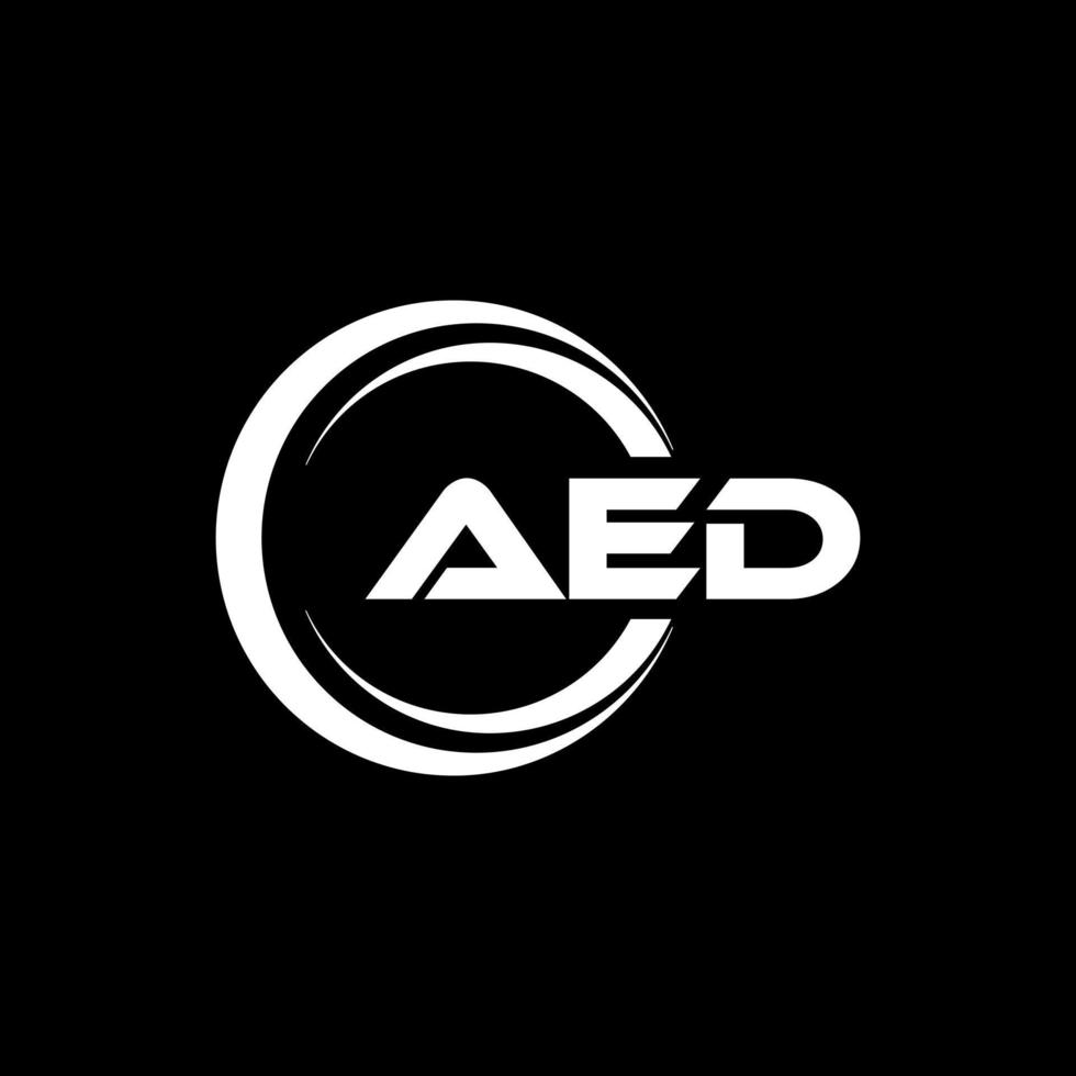 aed brief logo ontwerp in illustratie. vector logo, schoonschrift ontwerpen voor logo, poster, uitnodiging, enz.