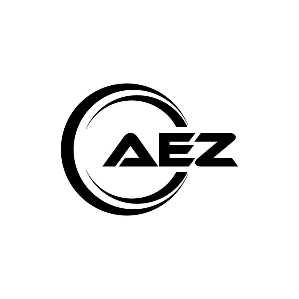 aez brief logo ontwerp in illustratie. vector logo, schoonschrift ontwerpen voor logo, poster, uitnodiging, enz.