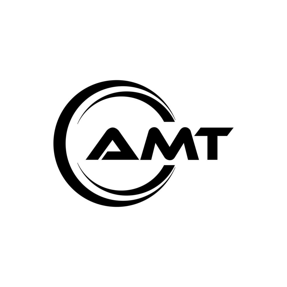 amt brief logo ontwerp in illustratie. vector logo, schoonschrift ontwerpen voor logo, poster, uitnodiging, enz.