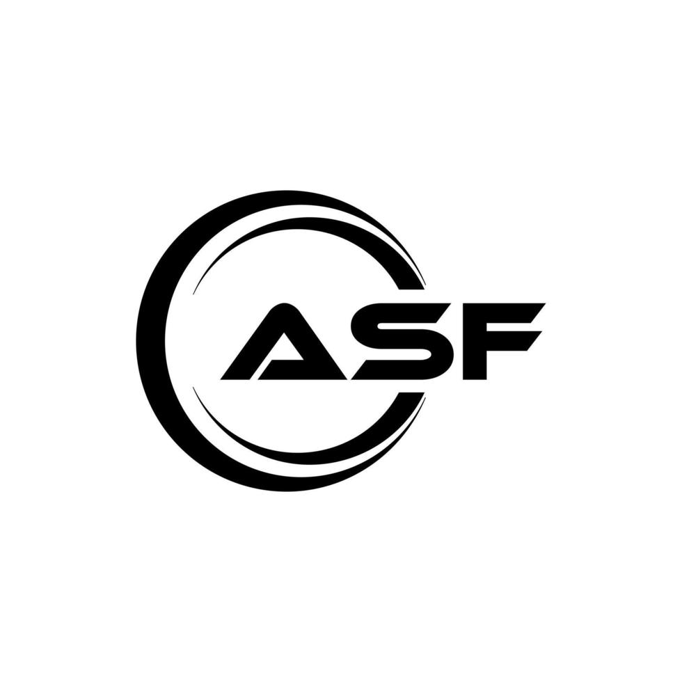 asf brief logo ontwerp in illustratie. vector logo, schoonschrift ontwerpen voor logo, poster, uitnodiging, enz.