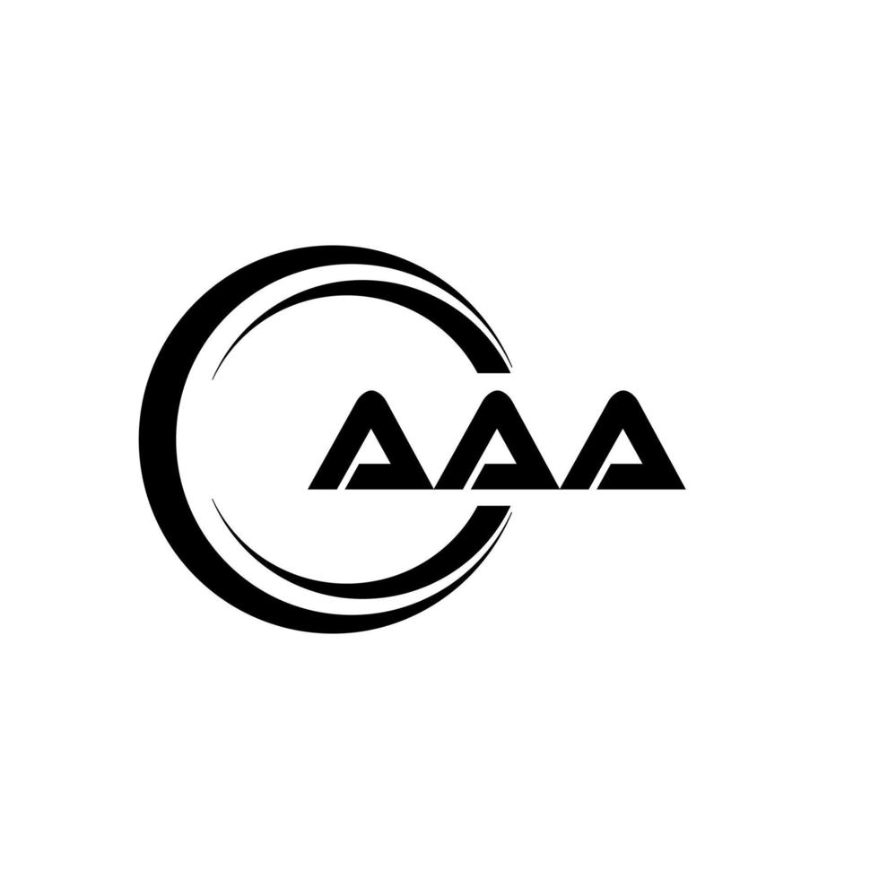 aaa brief logo ontwerp in illustratie. vector logo, schoonschrift ontwerpen voor logo, poster, uitnodiging, enz.