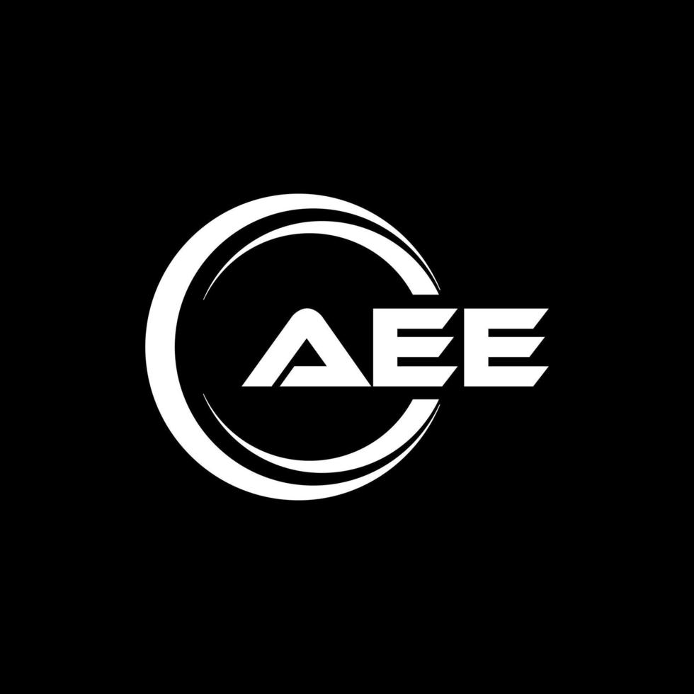 aee brief logo ontwerp in illustratie. vector logo, schoonschrift ontwerpen voor logo, poster, uitnodiging, enz.