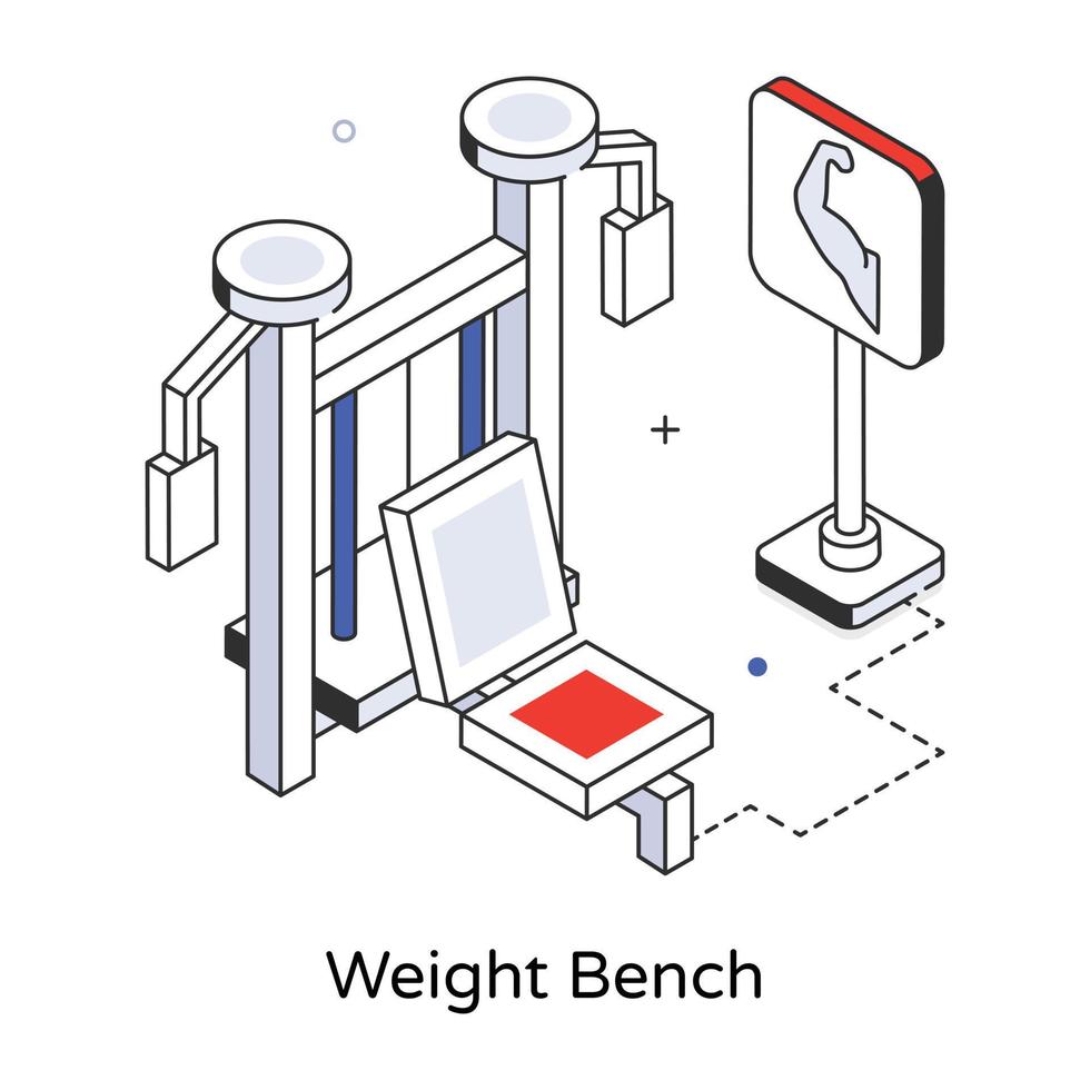 modieus gewicht bank vector