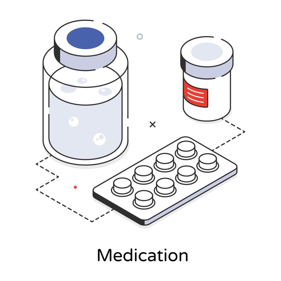 trendy medicatieconcepten vector