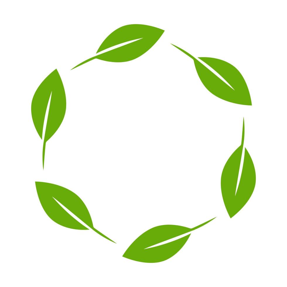 hergebruik groen energie icoon vector blad circulaire symbool macht ecologie duurzaamheid concept voor grafisch ontwerp, logo, website, sociaal media, mobiel app, ui illustratie.